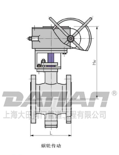 侧装偏心半球阀 蜗轮传动