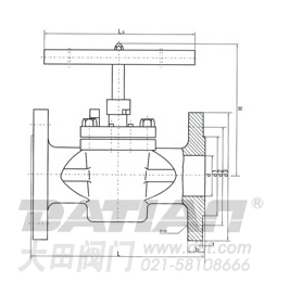 国标法兰卡套旋塞阀结构图