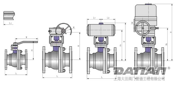 浮动式铸钢球阀结构图